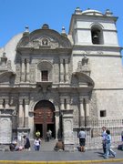 Arequipa, Jesuit church La Compañia, striking examples of the mestizo stile