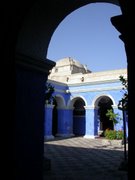 Arequipa, monastery Santa Catalina, buildings of the blue district