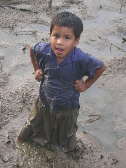 A muddy play ground“ for the children